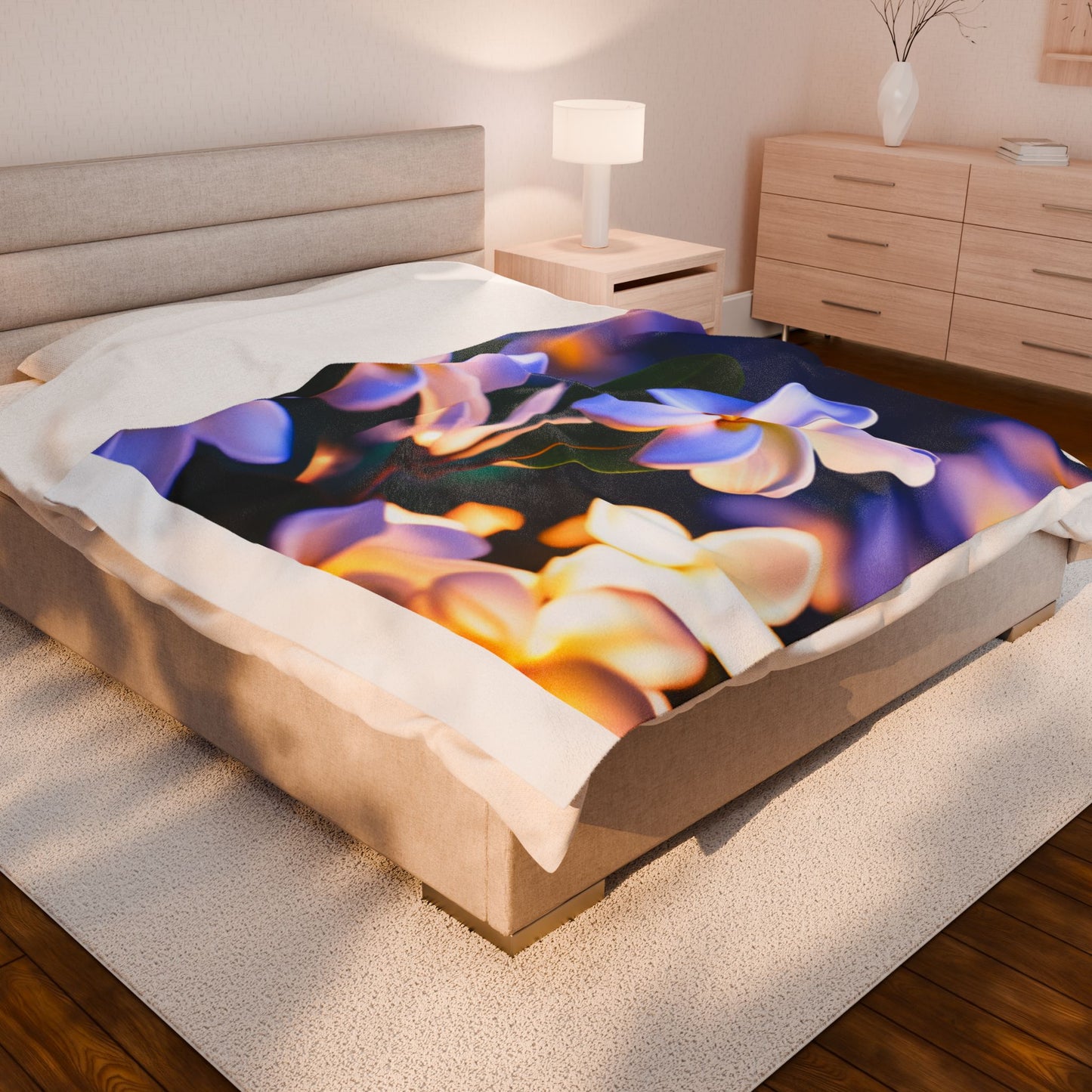 Become One with the Plumeria Plush Blanket