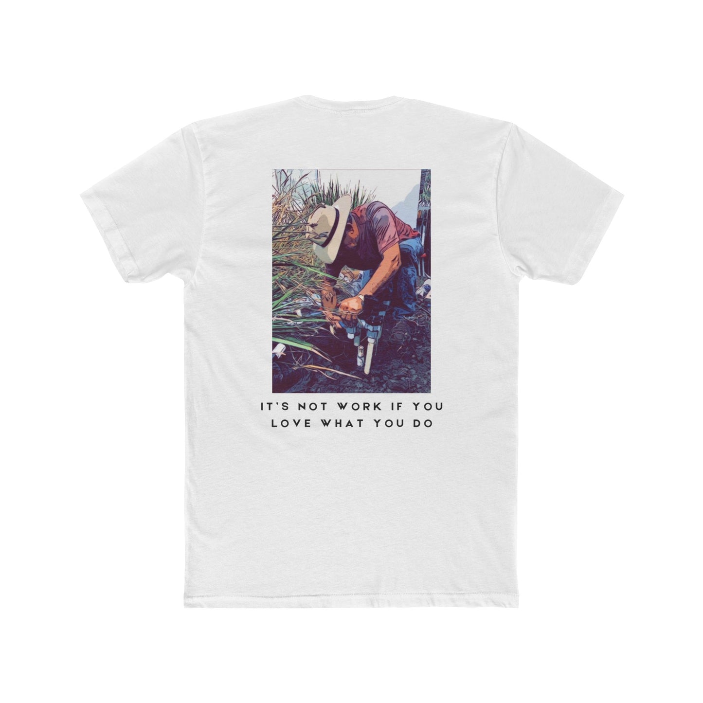 Vargas Landscaping Logo: It's Not Work If You Love What You Do - Men's Cotton Crew Tee