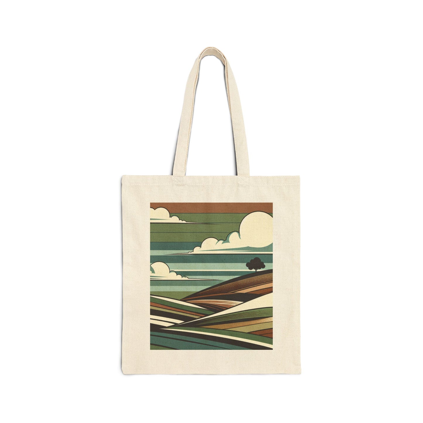 Demure Landscape Cotton Tote Bag
