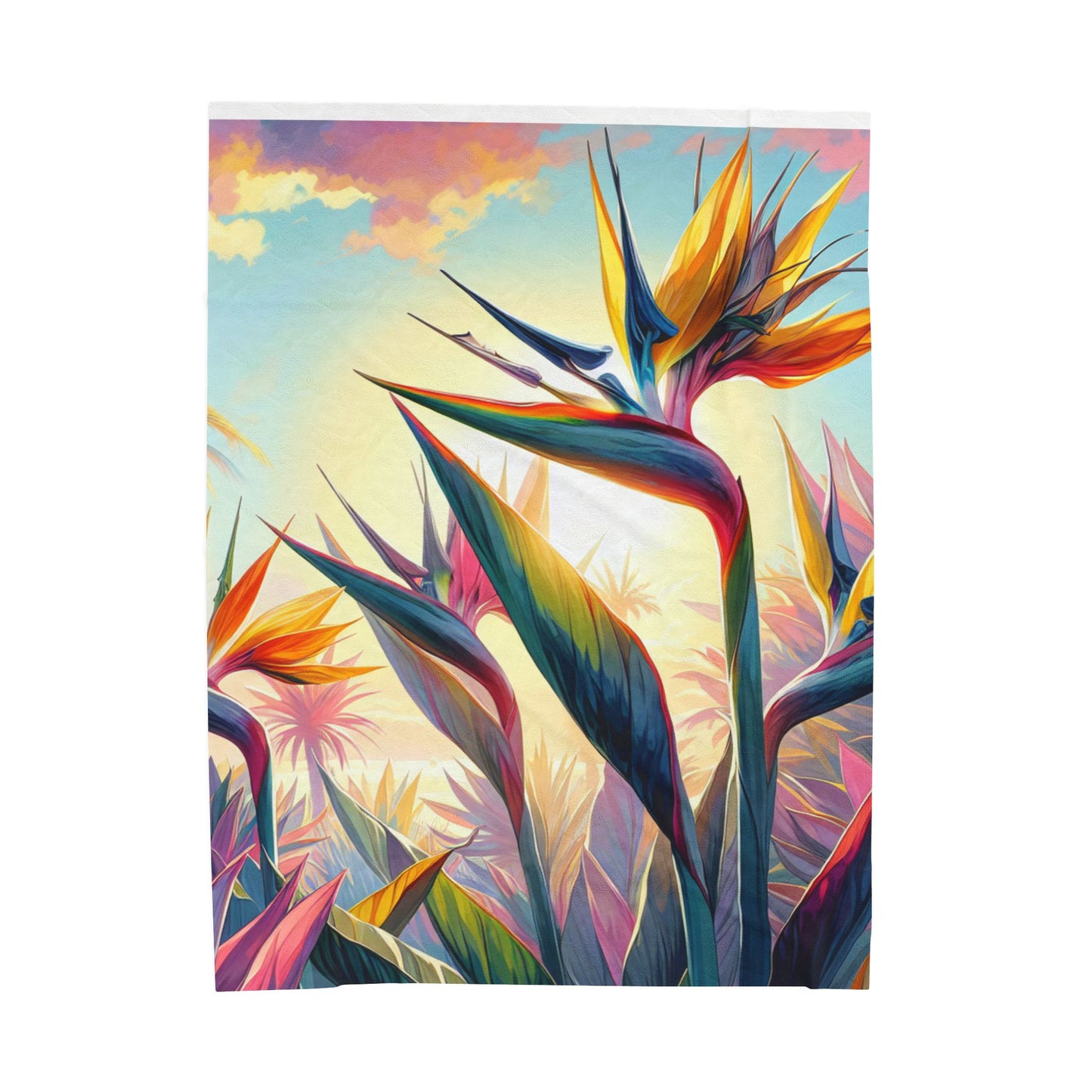 Cozy Bird of Paradise Plush Blanket