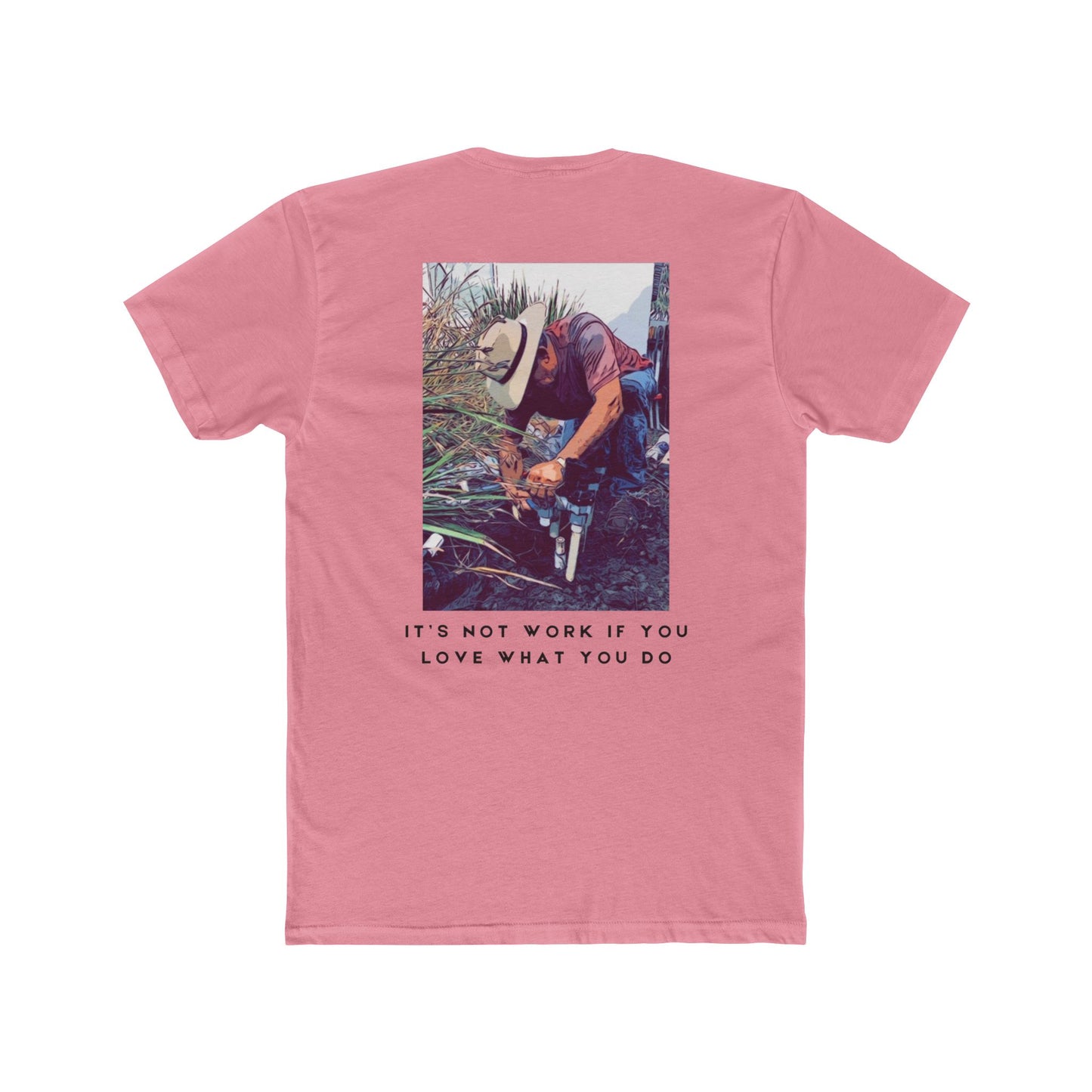 Vargas Landscaping Logo: It's Not Work If You Love What You Do - Men's Cotton Crew Tee