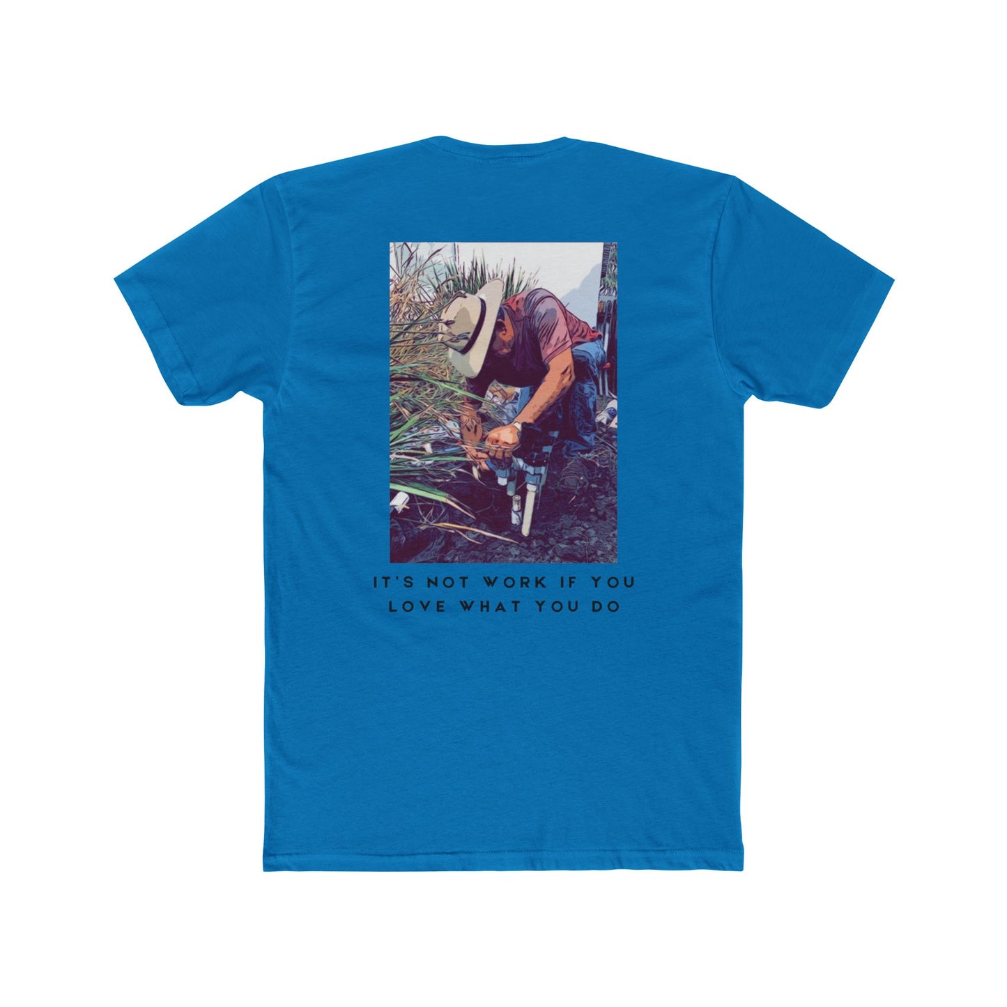 Vargas Landscaping Logo: It's Not Work If You Love What You Do - Men's Cotton Crew Tee