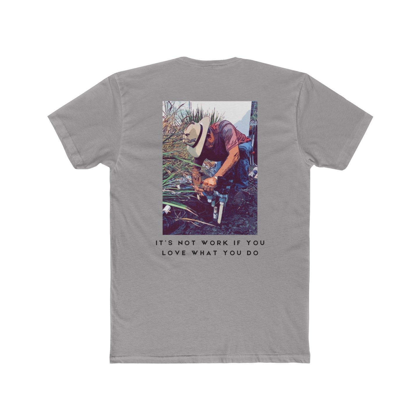 Vargas Landscaping Logo: It's Not Work If You Love What You Do - Men's Cotton Crew Tee