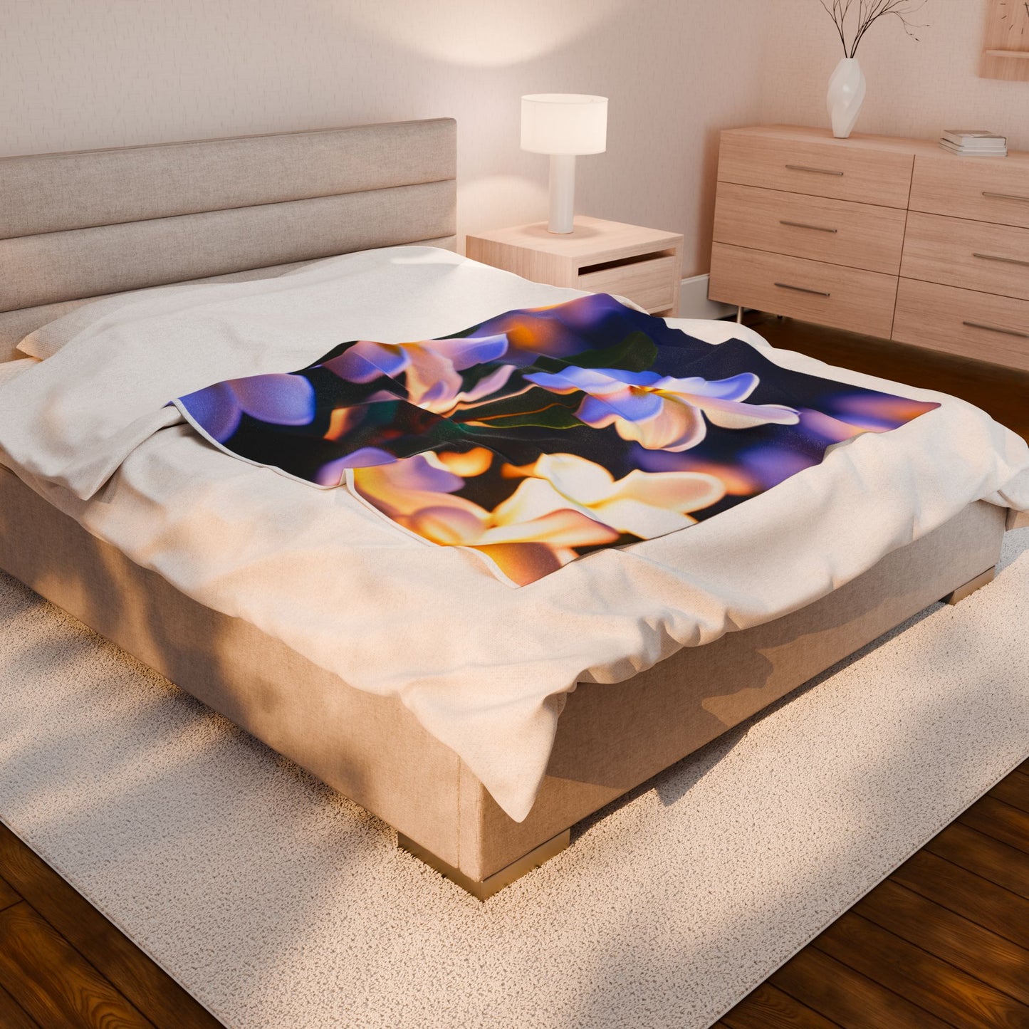 Become One with the Plumeria Plush Blanket