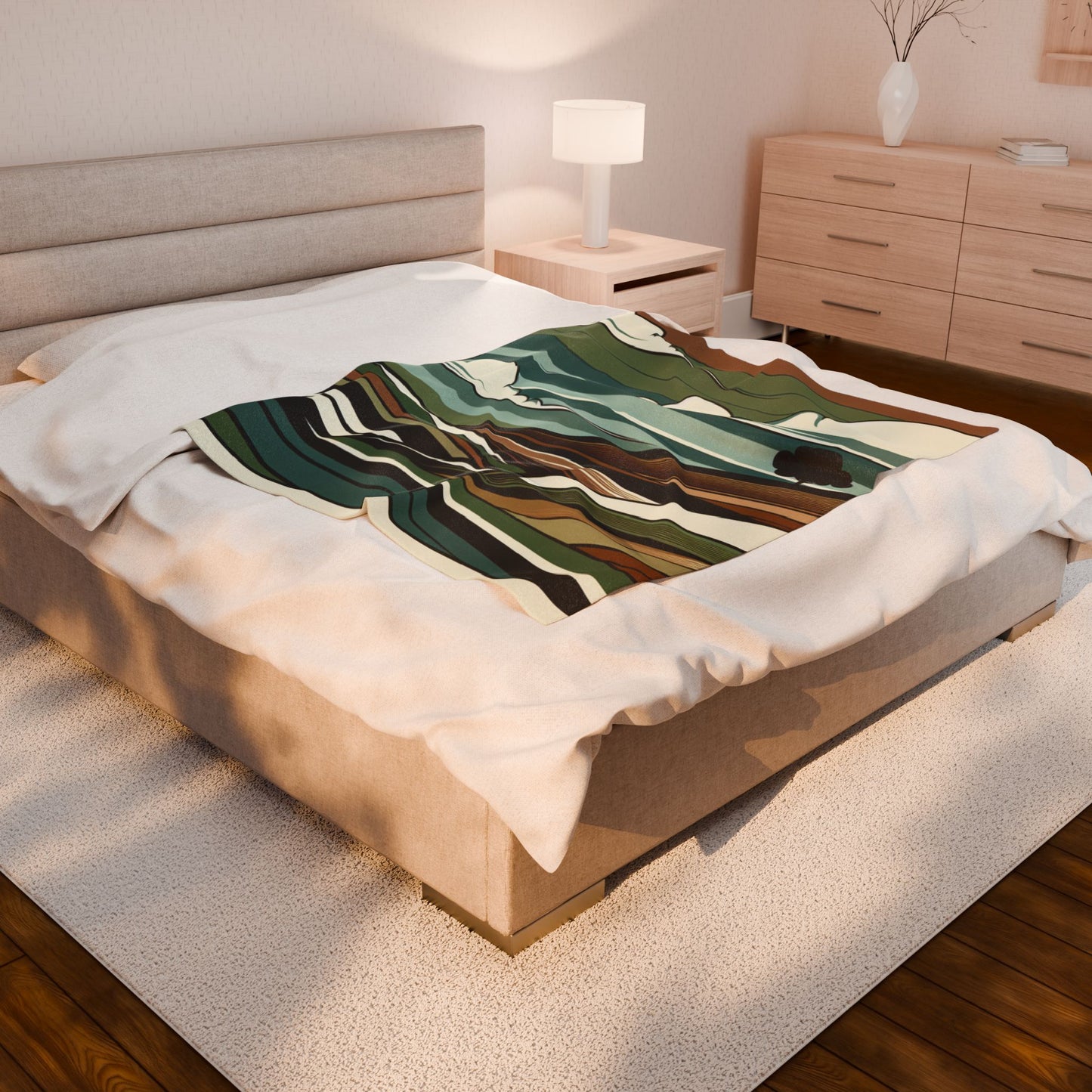 Snuggle in Style: The Arborist's Velveteen Plush Blanket