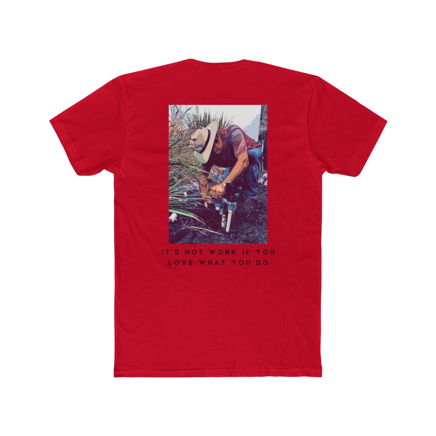 Vargas Landscaping Logo: It's Not Work If You Love What You Do - Men's Cotton Crew Tee